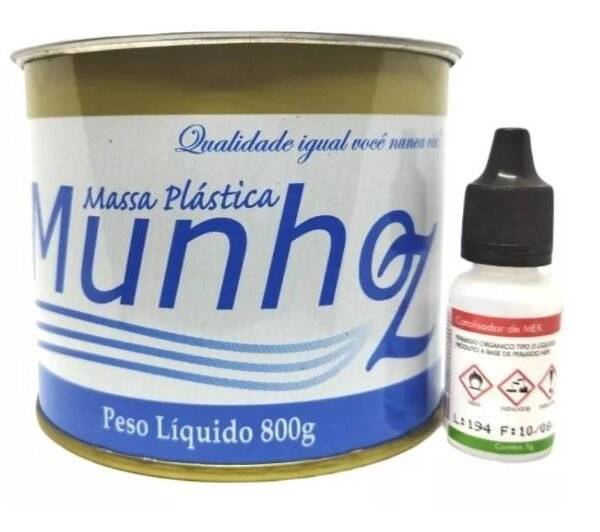 MASSA PLASTICA TRAVERTINO PORC 800G MUNHOZ COM CATALIZADOR