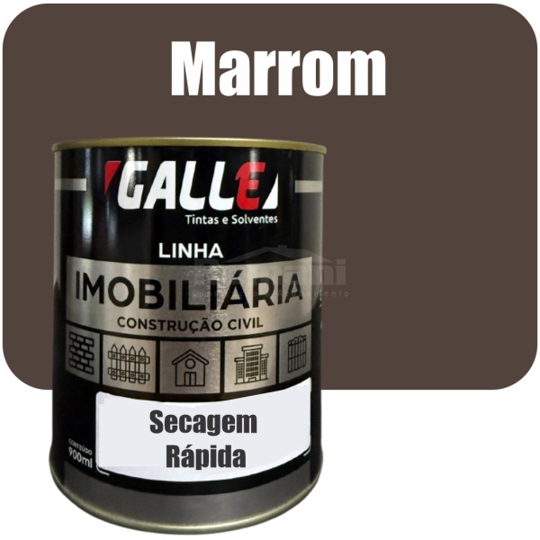 ESMALTE SINTETICO SECAGEM RAPIDA BRILHANTE 0,9L MARROM GALLE