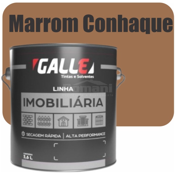 ESMALTE SINTETICO SECAGEM RAPIDA BRILHANTE 3,6L MARROM CONHAQUE GALLE