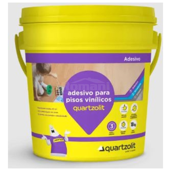 COLA ADESIVO PARA PISOS VINILICOS BRANCO 18L QUARTZOLIT