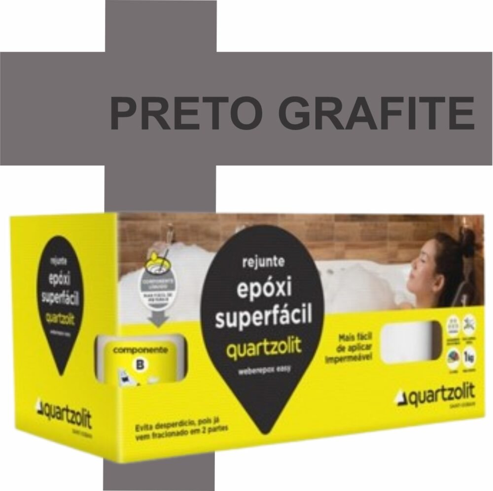 REJUNTE EPOXI SUPERFACIL 1KG PRETO GRAFITE QUARTZOLIT