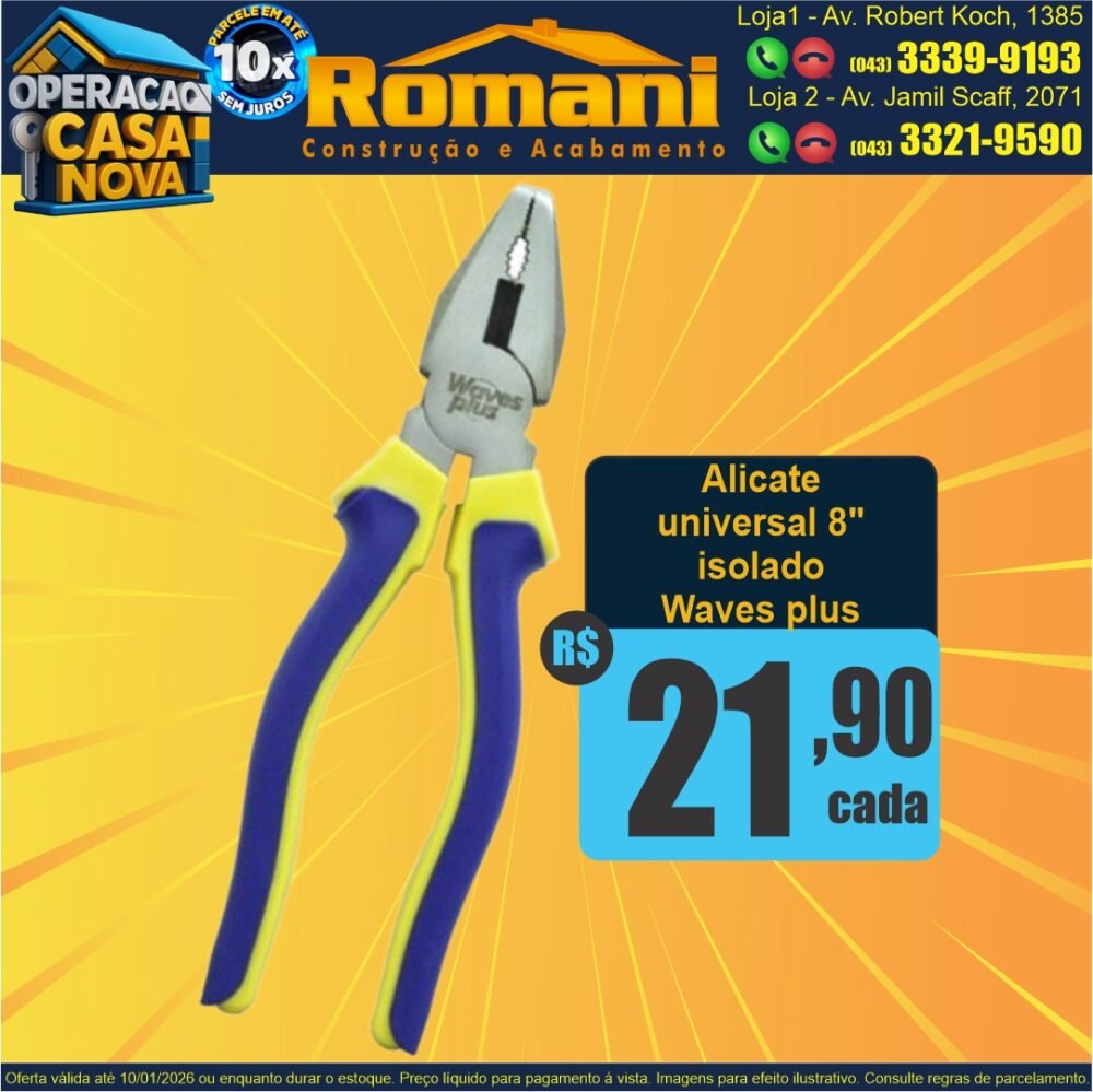 ALICATE UNIVERSAL WAVES PLUS 8 OFERTA PROMOCAO ISOLADO