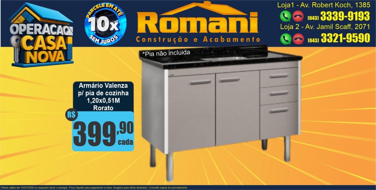 GR_ARMARIO GABINETE COZINHA 1,20M 120 X 55 MADEIRA RORATO OFERTA PROMOCAO BARATO