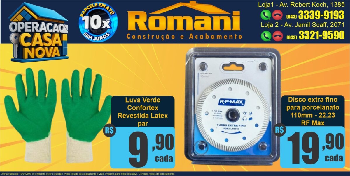 GR_Disco extra fino PARA PORCELANATO 110MM 22,23 ESTILO SIMILAR CORTAG 60863 RF MAX PROMOCAO OFERTA BARATO + LUVA VERDE CONFORTEX