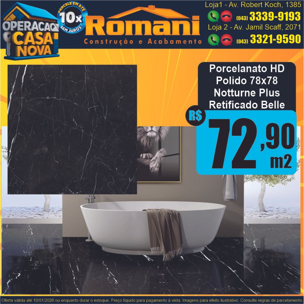 PORCELANATO POLIDO RETIFICADO PRETO BLACK MARMORIZADO NOTTURNE 78X78 HD BELLE CERAL