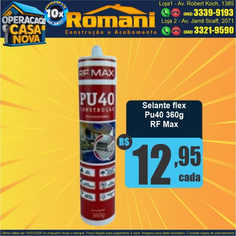 SELANTE FLEXIVEL PU40 CINZA BRANCO PRETO RF MAX OFERTA PROMOCAO