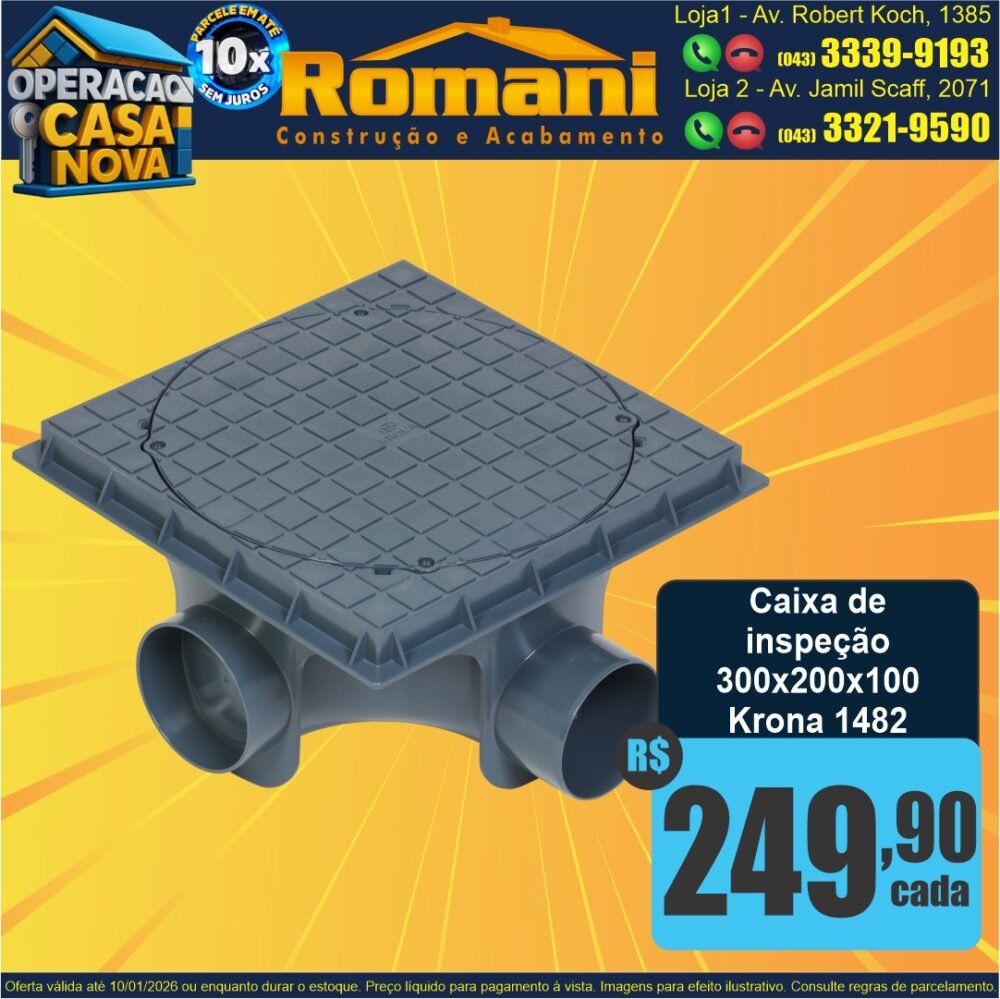 caixa inspecao dn100 300similar a tigre krona oferta promocao barato