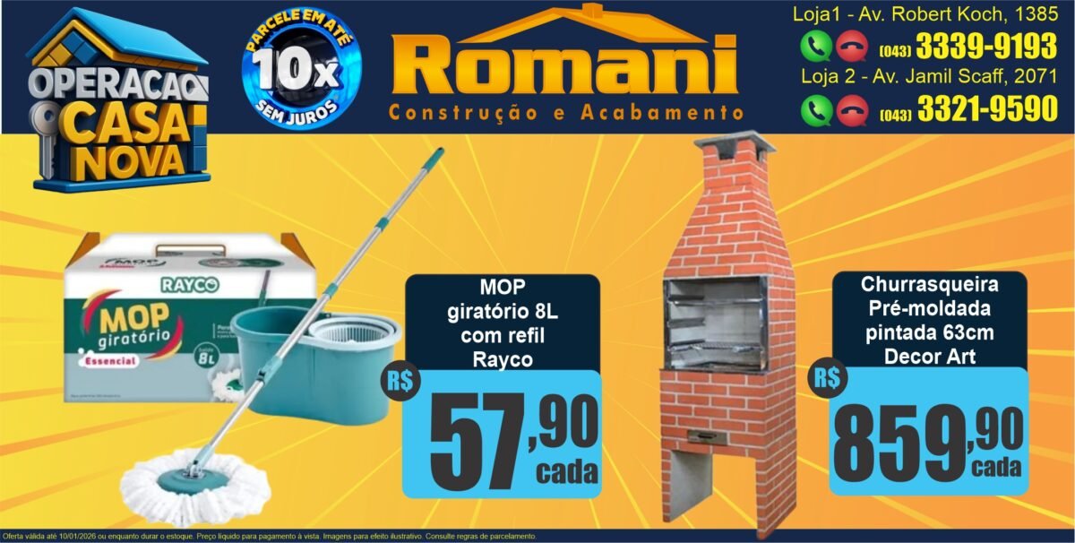 gr_churrasqueira pre moldada decor art media 63 pintada tijolinho promocao + mop giratorio esfregao