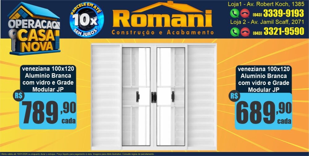 gr_veneziana de aluminio pintada branco com vidro e com grade 100x120 100x150 oferta promocao jp esquadraias
