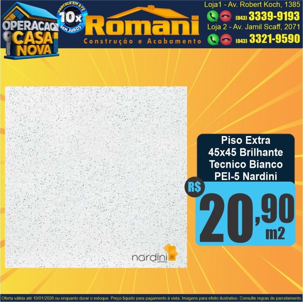 piso brilhante pei5 para area comercial 45x45 extra barato promocao nardini super tecnico resistente