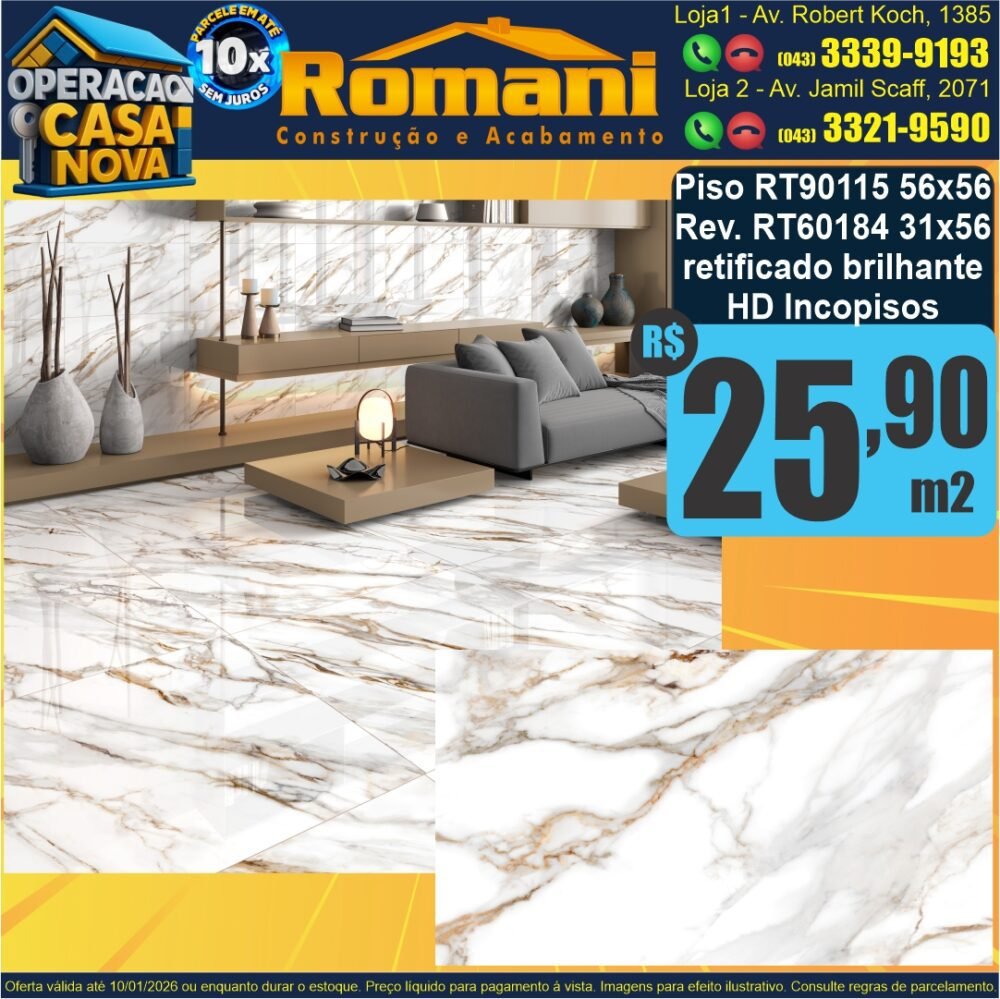 revestimento incopisos 60184 brilhante retificado oferta promocao