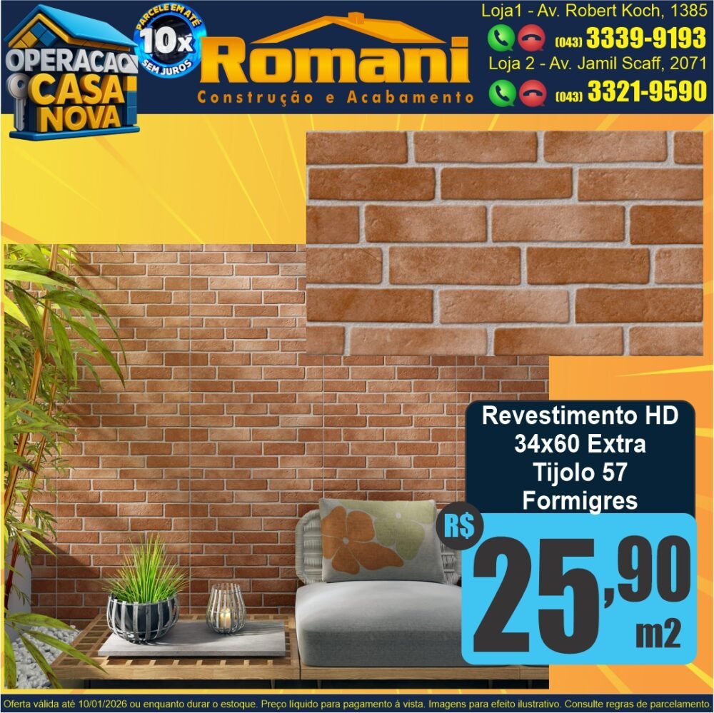 revestimento tijolo 57 brilhante hd formigres promocao