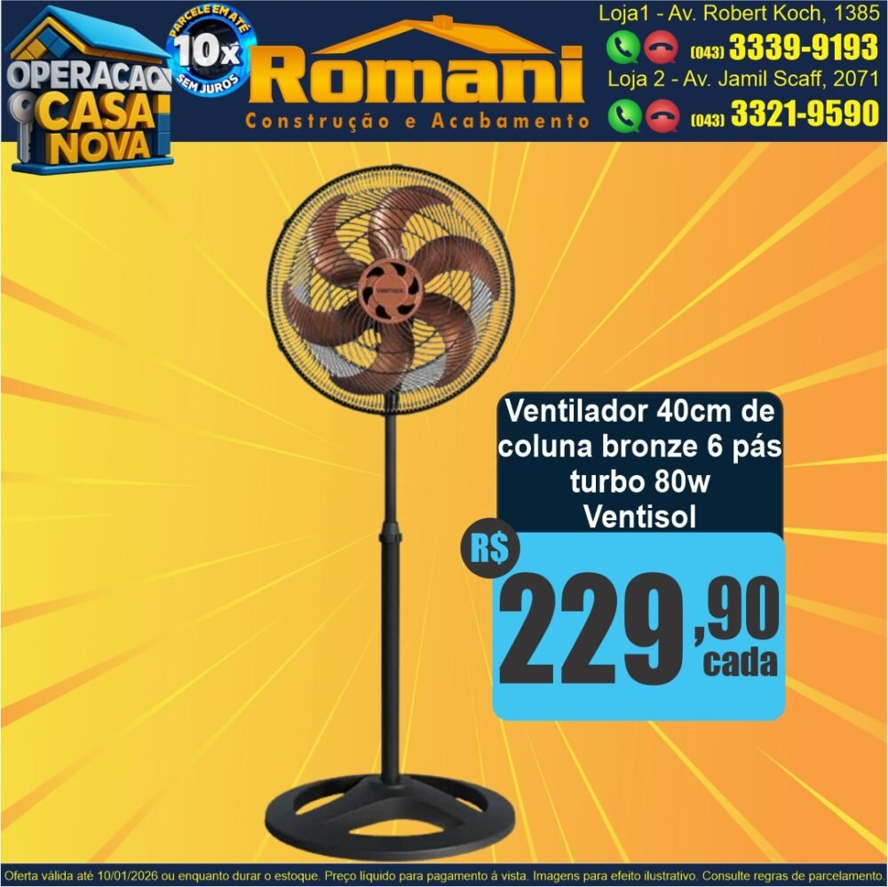 ventilador de coluna ventisol promocao