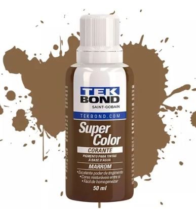 CORANTE LIQUIDO SUPER COLOR 50ML MARROM TEKBOND