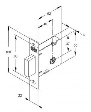 FECHADURA AUXILIAR 1004 ROSETA OXIDADO TETRA STAM 10987