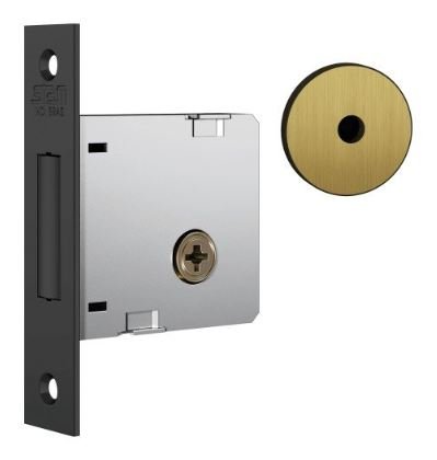 FECHADURA AUXILIAR 1004 ROSETA OXIDADO TETRA STAM 10987