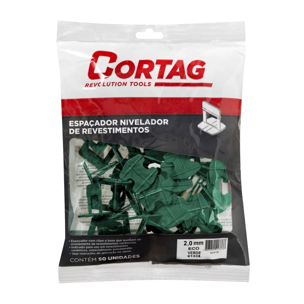 NIVELA PISO CORTAG ECO (VERDE) 2,0MM -PCT 50 61338