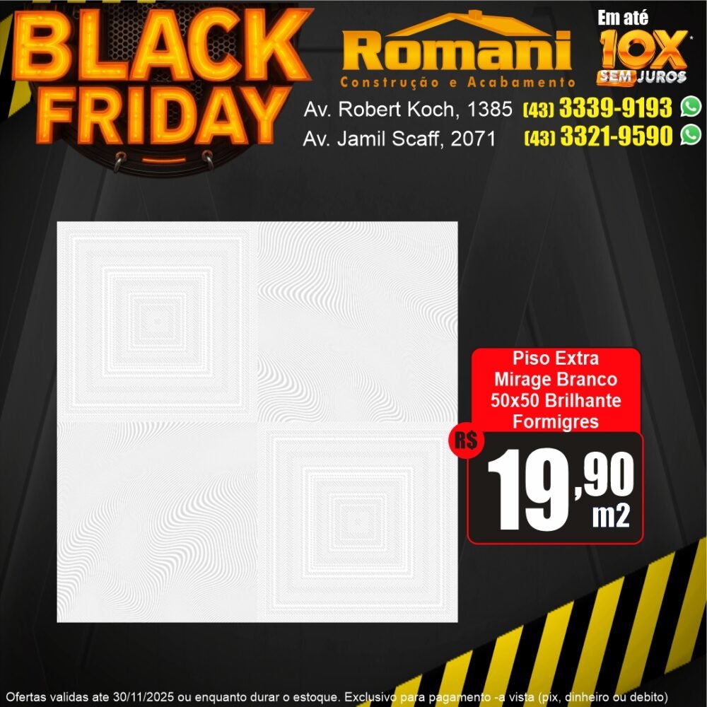 piso extra morage branco brilhante formigres - promocao black friday