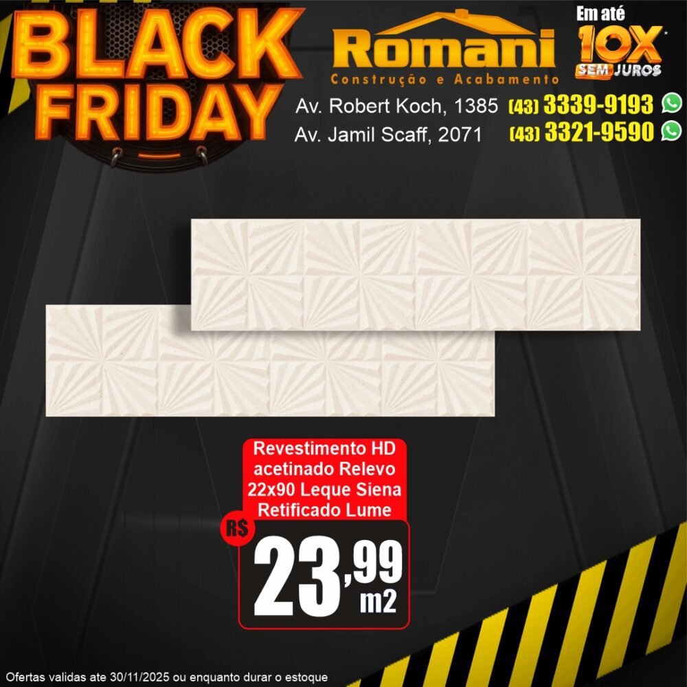 revestimento retificado leque siena lume - promocao black friday