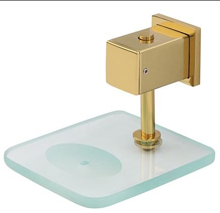 SABONETEIRA SEMI LUXO SQUARE GOLD BR INOX PAREDE RAINHA 216741