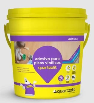 COLA ADESIVO PARA PISOS VINILICOS BRANCO 18L QUARTZOLIT