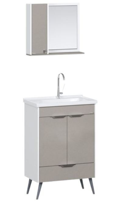 KIT GABINETE + ESPELHEIRA + CUBA ROMA GIANDUIA COM PÉS RORATTO