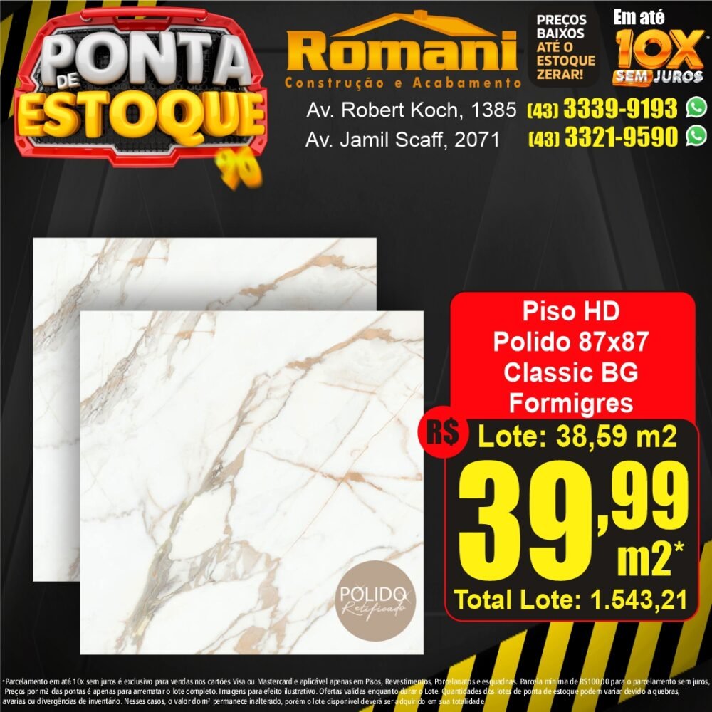 piso polido retificado classic bege 88x88- ponta estoque liquidacao promocao oferta