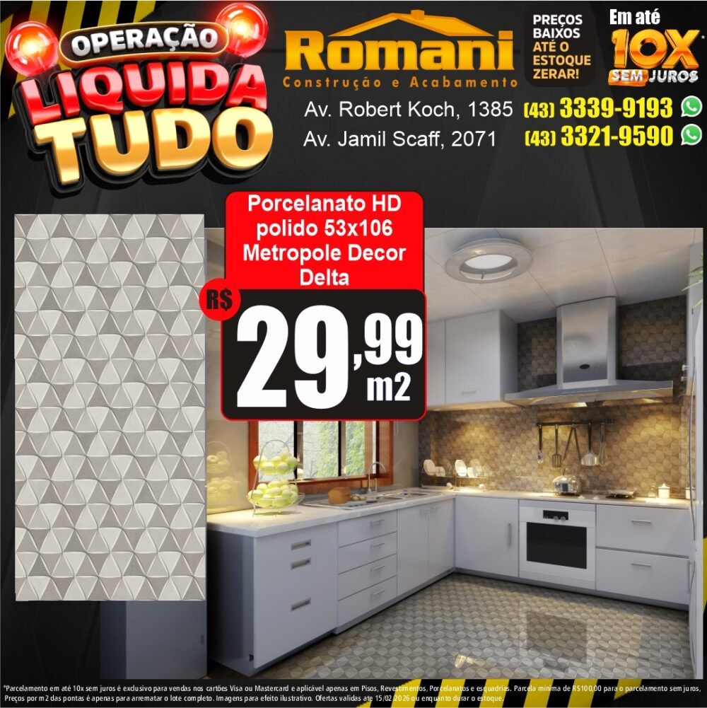 porcelanato polido metropole decor delta - liquidacao oferta promocao