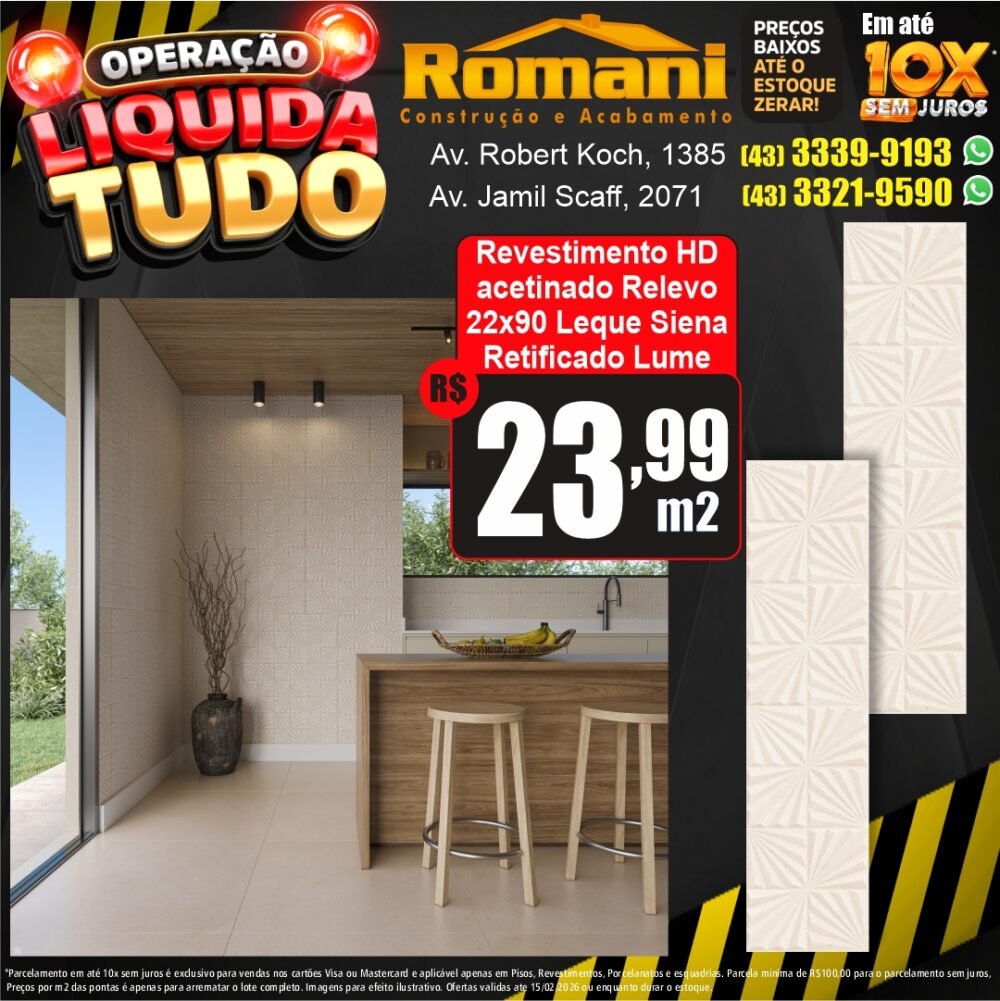 revestimento leque siena lume - liquidacao oferta promocao