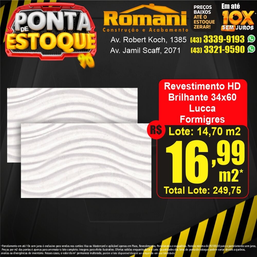 revestimento lucca - ponta estoque liquidacao promocao oferta