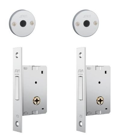 FECHADURA AUXILIAR 1001 ROSETA INOX TETRA (PAR) STAM 10811