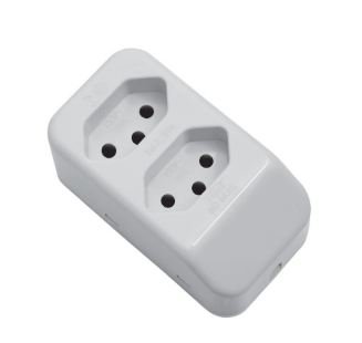 TOMADA EM BARRA 2 (DUPLA) 2P+T 10A/20A BRANCA -RF MAX