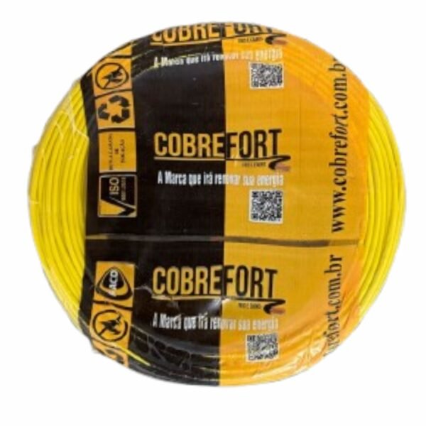 CABO FLEXIVEL 750V COBREFORT ROLO 100M 2,5MM AMARELO