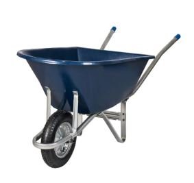 CARRINHO CAÇAMBA PLASTICA 90L METALOSA AZUL