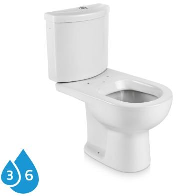 KIT BACIA IP94 + CAIXA ACOPLADA IC94 LUNA SPECIALE BRACA ICASA (IC94+IP91)