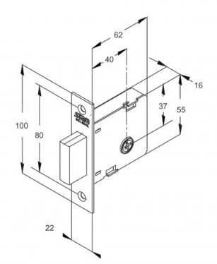 FECHADURA AUXILIAR 1004 ROSETA INOX TETRA STAM 10985