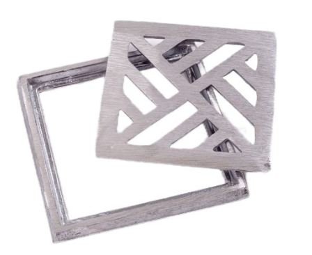 GRELHA ALUMINIO 15X15 COM PORTA GRELHA BREC