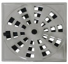 GRELHA GIRAT. QD. CROM. 15X15CM ASTRA GRB6