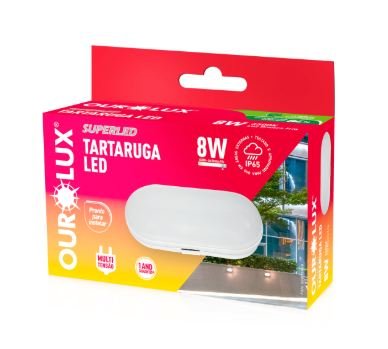 LUM TARTARUGA LED 8W BIV 6500K OVAL OUROLUX 05800