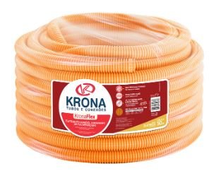 ELETRODUTO CORRUGADO LARANJA ROLO 25M 1" (32MM) KRONA#