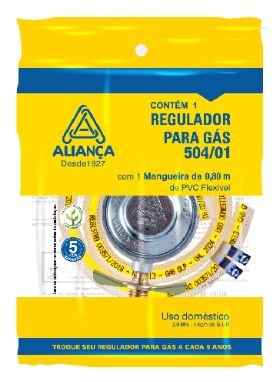 REGULADOR GAS 504/01 BT COM 80CM MANGUEIRA ALIANÇA 059514