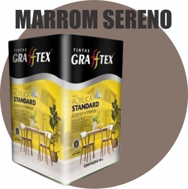 TINTA ACRILICA FOSCA STANDARD INT/EXT 18L MARROM SERENO GRAFFTEX