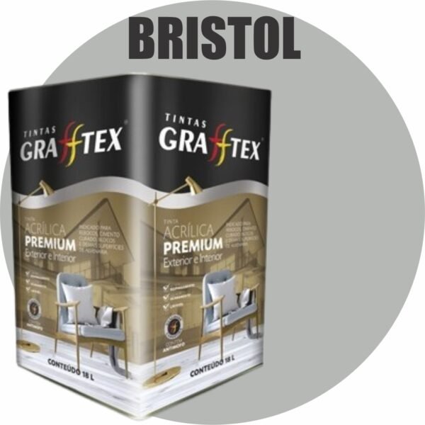 TINTA ACRILICA FOSCA PREMIUM INT/EXT 18L BRISTOL GRAFFTEX