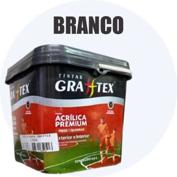 TINTA ACRILICA FOSCA PISOS E QUADRAS PREMIUM 3,6L BRANCO GRAFFTEX