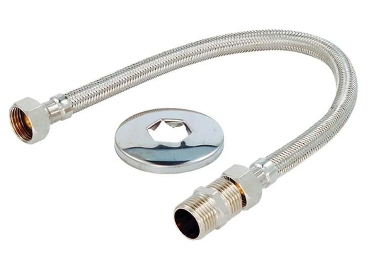 d17bbe29-c3dd-4e11-8aea-21f83b941f03 ENGATE FLEXIVEL INOX TRANÇADO 30CM 1/2" ULTRA METAIS