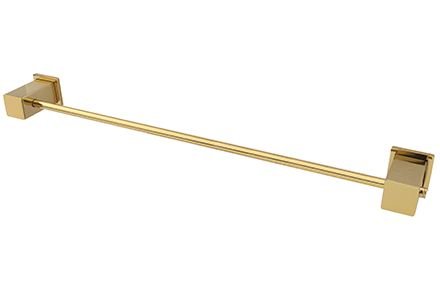 PORTA TOALHA RETO SEMI LUXO SQUARE 54CM GOLD BR INOX RAINHA 216721