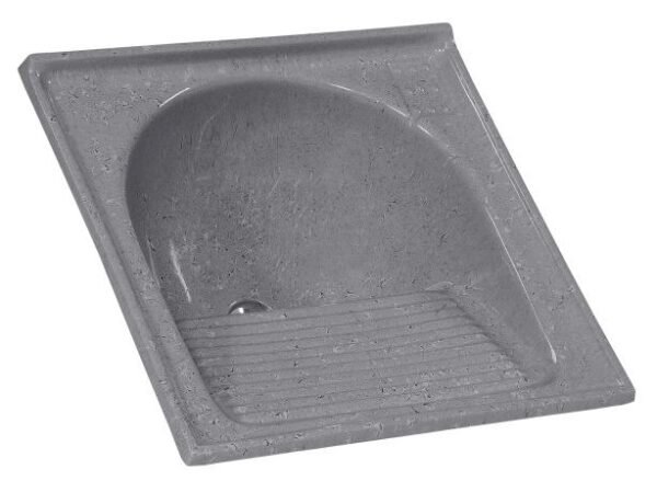 TANQUE 1 BOCA MARMORE SINTETICO N.1 60X60X25CM CINZA RORATO 500310