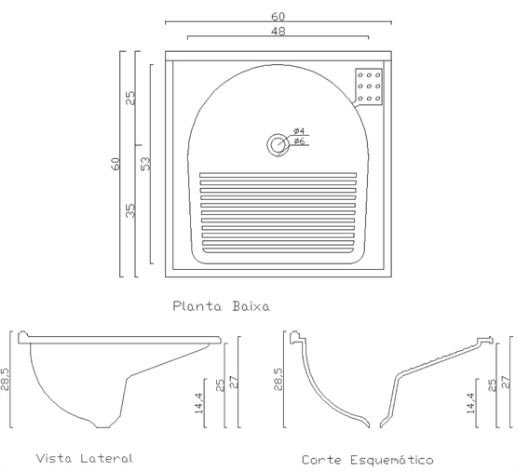 TANQUE 1 BOCA MARMORE SINTETICO N.1 60X60X25CM TRAVERTINO RORATO 500314