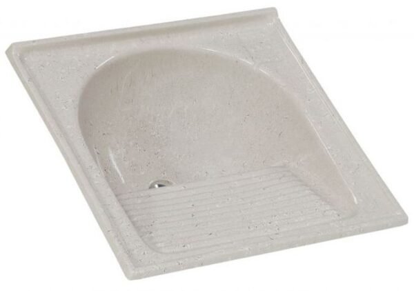 TANQUE 1 BOCA MARMORE SINTETICO N.1 60X60X25CM TRAVERTINO RORATO 500314