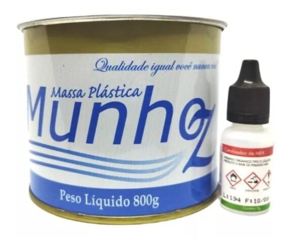 MASSA PLASTICA BRANCA PORC 800G MUNHOZ COM CATALIZADOR
